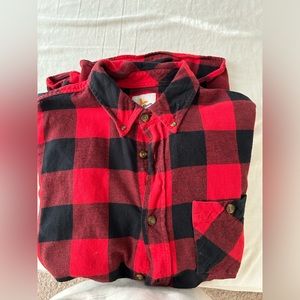 Men’s black and red flannel